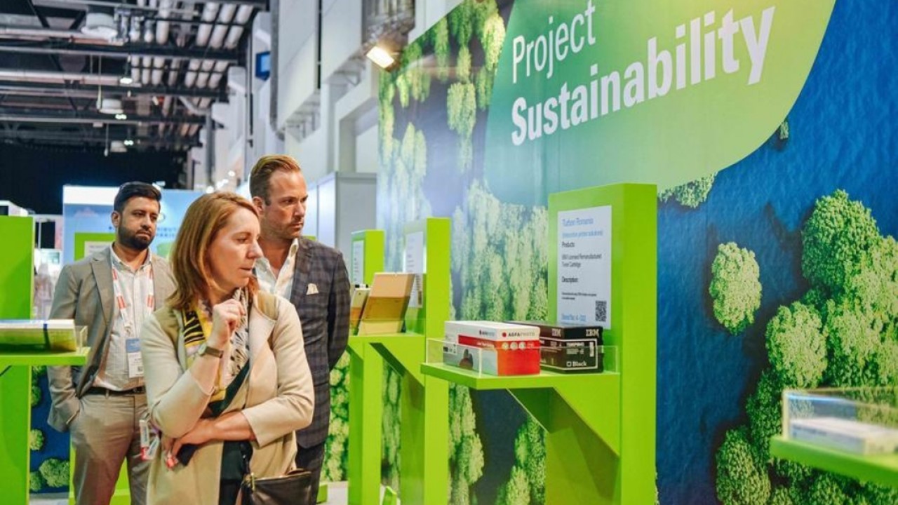 The sustainability zone at Paperworld Middle East features ... Image 1